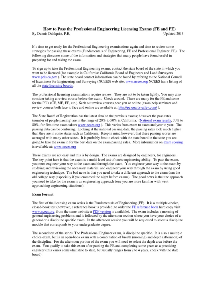 EITPE EXAM How To Pass PDF PDF Engineer Test (Assessment)