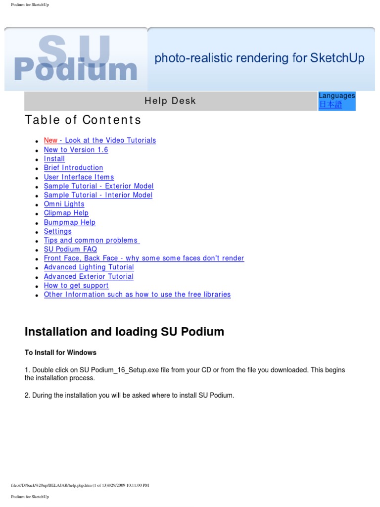 Sketchup su podium torrent