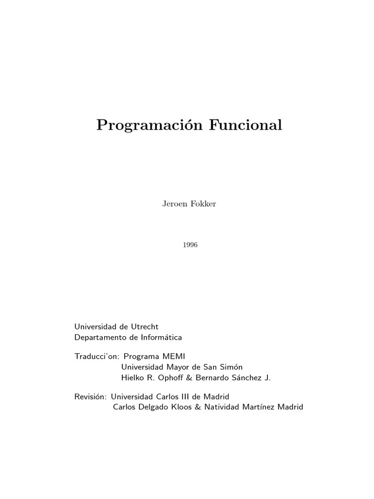 Programacion Funcional PDF | PDF | Lenguaje de programación ...