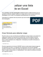 Cómo Actualizar Una Lista Desplegable en Excel