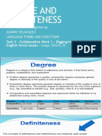 Degree and Definiteness: Grammatical Categories by Alvaro Velasquez Language Forms and Functions