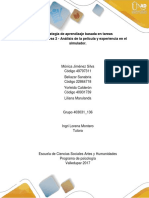 Análisis de La Película y Experiencia en El Simulador Trabajo Colaborativo Grupo 403031_136