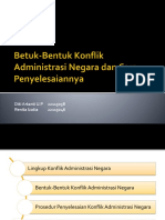 Betuk-Bentuk Konflik Administrasi Negara Dan Cara Penyelesaiannya