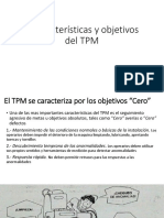 Características y objetivos del TPM para cero defectos