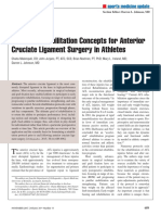 Curren Rehabilitation Concepts For Anterior Cruciate Ligamanet Surgery in Athletes