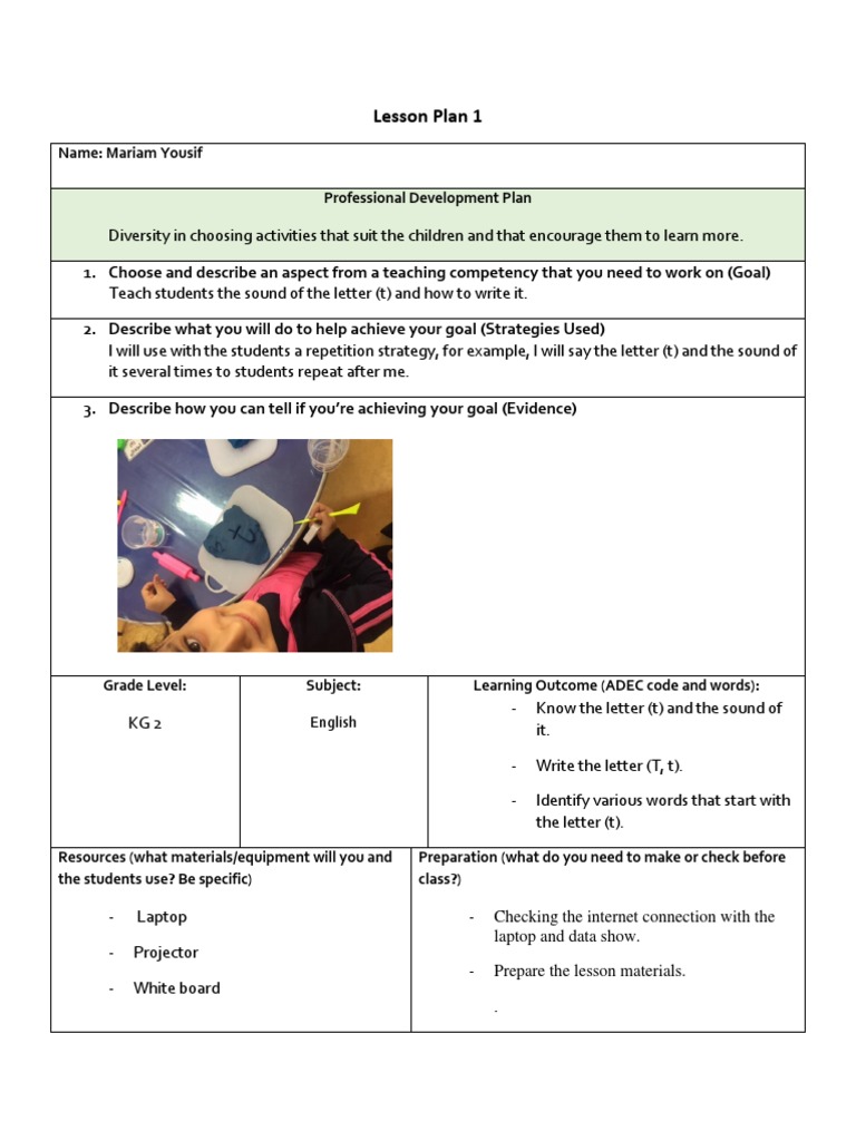 Teaching the Letter T: Lesson Plan | PDF | Lesson Plan | Educational ...