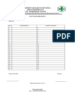 Daftar Hadir Sisiwa