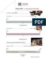 Semana Universitaria Cronograma de Olimpiadas y Danzas 2017 1