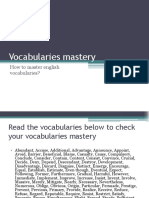 Vocabularies Mastery: How To Master English Vocabularies?