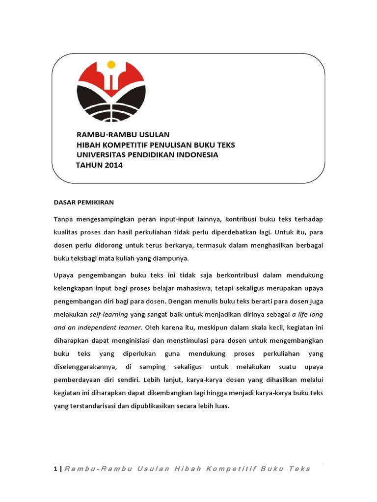 Rambu-Rambu Penulisan Bahan Ajar 2014 | PDF | Kajian Bahasa Asing