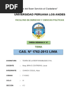 Teoría de La Responsabilidad Civil - Cas. #1762-2013 Lima