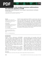 Insights Into the Genetics of CCM