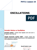 Phy11 Lesson 10 Shm