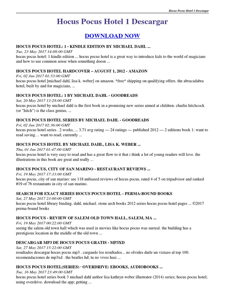 Hocus Pocus Hotel 1 Descargar Electronic Publishing Bookselling