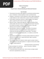 Points To Remember Class: XI Chapter Name: Chemical Bonding and Molecular Structure