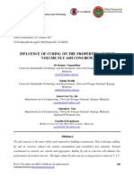 Influence of Curing On The Properties of High Volume Fly Ash Concrete