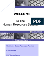 Welcome: To The Human Resources Seminar