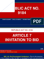 Republic Act No. 9184: Kenneth Bejemino / Grace Joy America / Antoniño Tanaid / Krystamelle Plumos