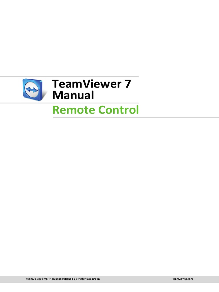 Teamviewer 7 Manual: Remote Control | PDF | Virtual Private Network ...