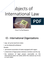 Subjects of International Law