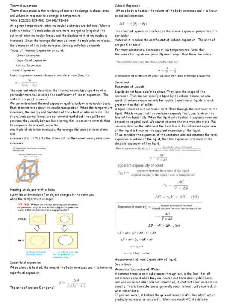 Expansion in Solids | PDF | Thermal Expansion | Liquids