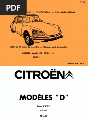 Citroën D Models Parts Catalogue | PDF | Vehicles | Car