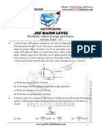 Jee Mains Level: PHYSICS - Work Energy and Power