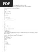 C MCQ Final Test