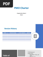 PMO Charter Template With Example