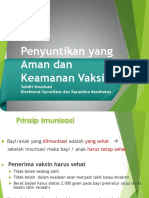 Penyuntikan Yang Aman Dan Keamanan Vaksin