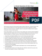 Profesyonel Dansçı Olmak İsteyenlere 20 Altın Öneri PDF