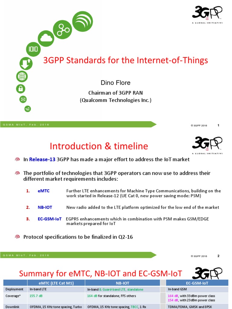 3GPP Standards For IoT PDF | PDF | Lte (Telecommunication) | Radio ...