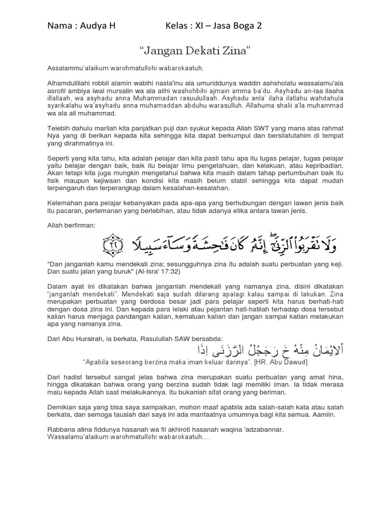 Jangan Dekati Zina Pdf