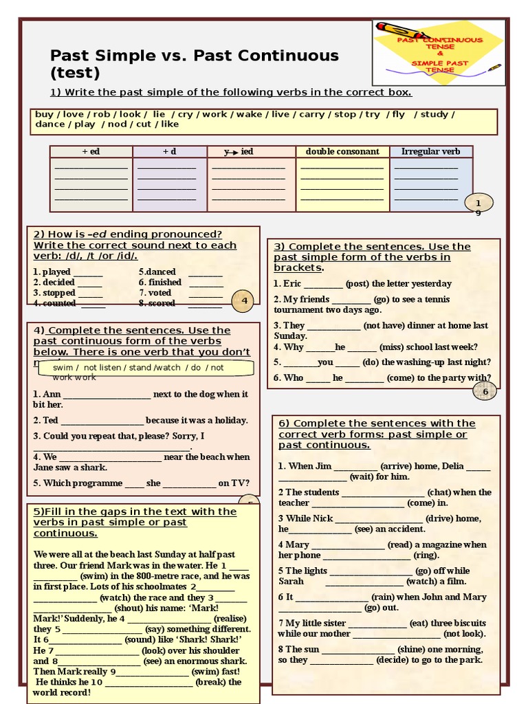 PAST SIMPLE VS PAST CONTINUOUS EXERCISES PDF ADVANCED intelligence overview
