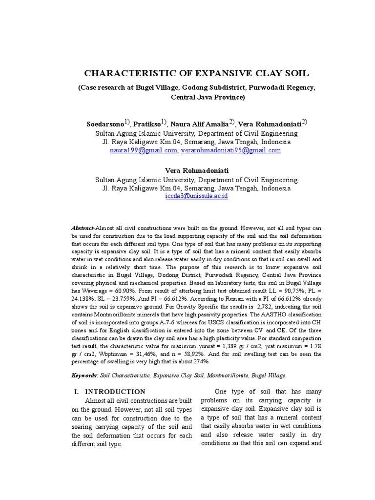 Expansive Clay Soil in Godong, Purwodadi | PDF | Sustainable Gardening ...
