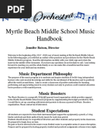 Myrtle Beach M S Orchestra Handbook