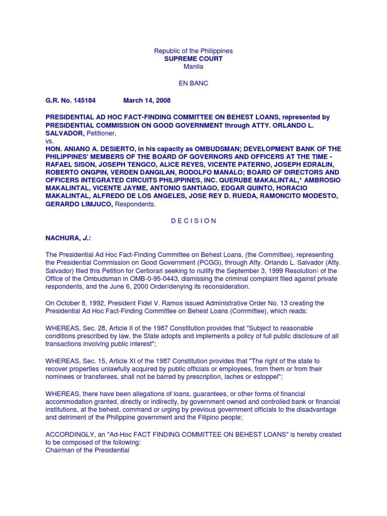 G.R. No. 145184 PDF Ex Post Facto Law Statute Of Limitations