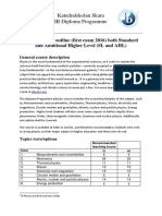 Course Outline Physics