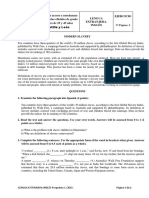 Pruebas de Acceso A Enseñanzas Universitarias Oficiales de Grado Mayores de 25 y 45 Años Lengua Extranjera. Inglés Ejercicio