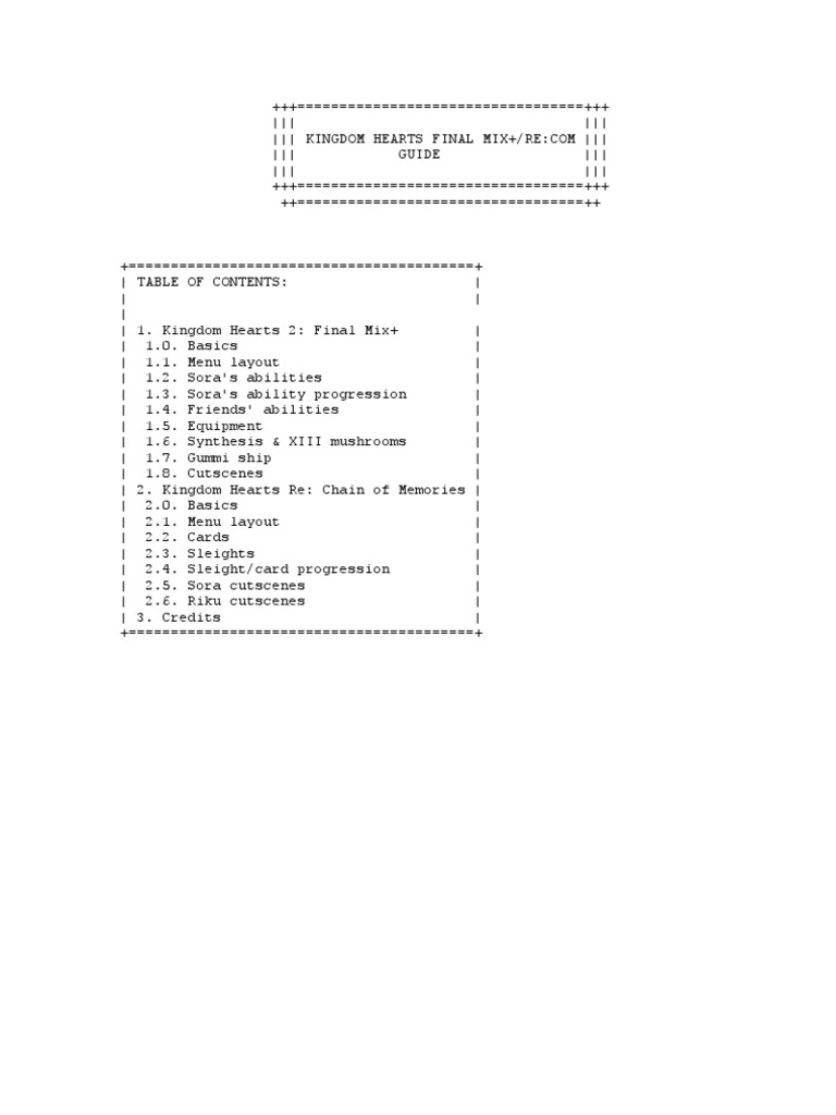 Guide for KINGDOM HEARTS - HD 1.5+2.5 ReMIX - BBS: Reports (Aqua)
