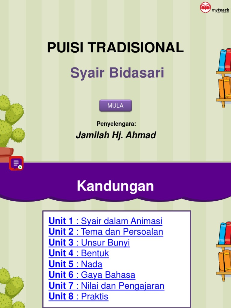 1. Puisi Tradisional Syair Bidasari