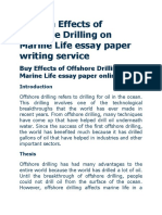 Custom Effects of Offshore Drilling On Marine Life Essay Paper Writing Service