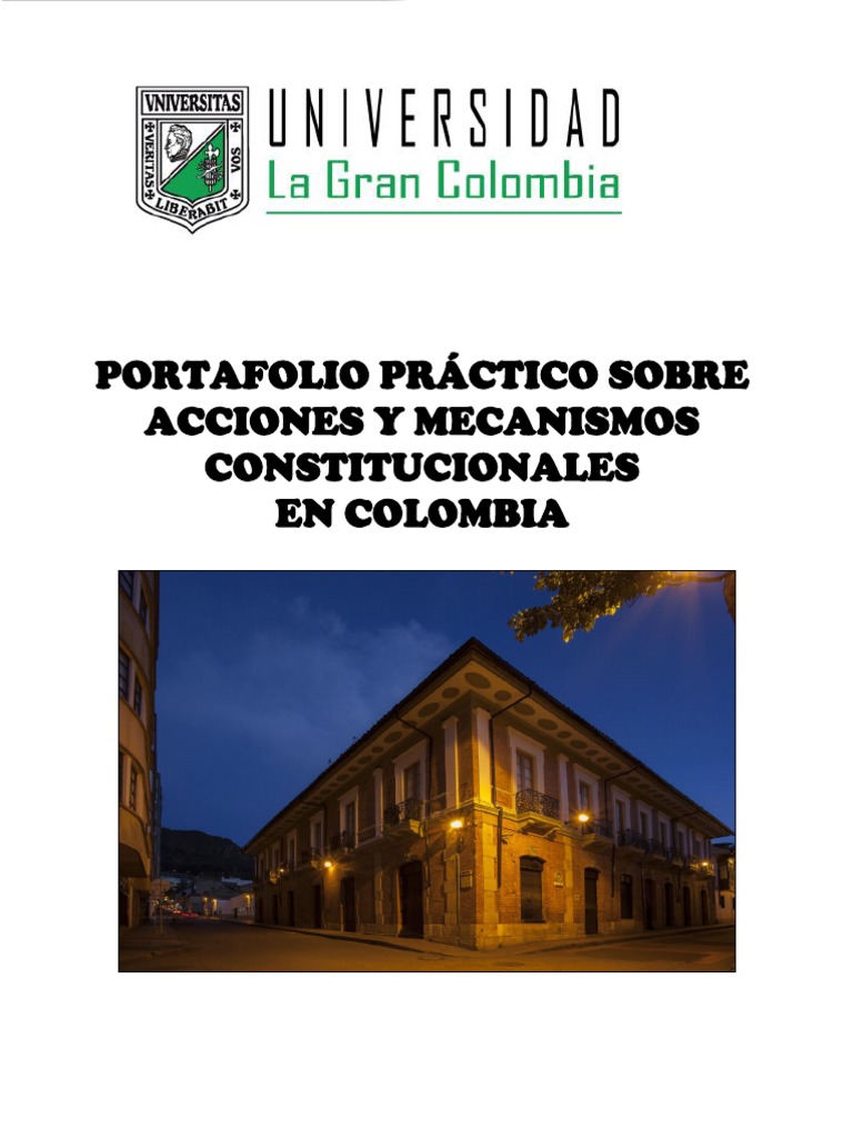 Mecanismos Constitucionales en Colombia | PDF | Derecho Constitucional ...