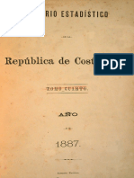 Anuario Estadistico - de La Republica de Costa Rica - Extranjeros 1888