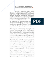 Llamado a La Defensa de La In Depend en CIA Nacional Frente a l