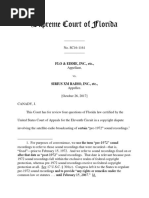 Flo & Eddie, Inc. v. Sirius XM Radio, Inc., 827 F.3d 1016, 1018 (11th Cir. 2016) .