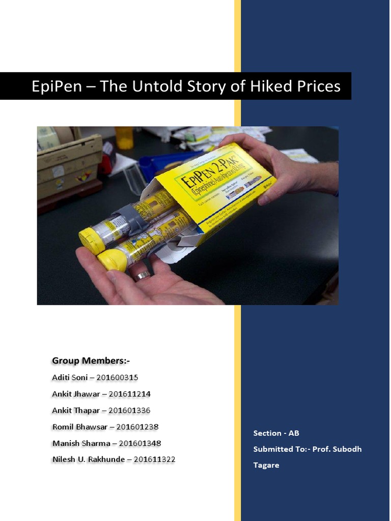 Epipen pricing image