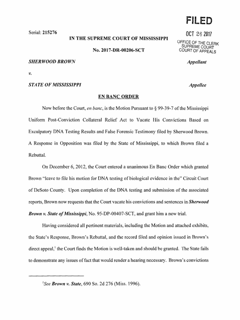 Filed in The Supreme Court of Mississippi No. 2017DR00206SCT PDF