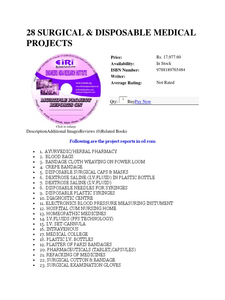 28 Medical Project Reports CD-ROM | PDF | Self-Improvement | Wellness