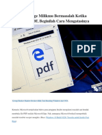 Microsoft Edge Milikmu Bermasalah Ketika Membuka PDF